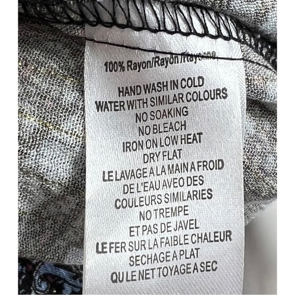 BTFL-life Womens Sz S Colorful Paisley Print Ruffled Metallic Tunic Top NEW - Picture 8 of 8